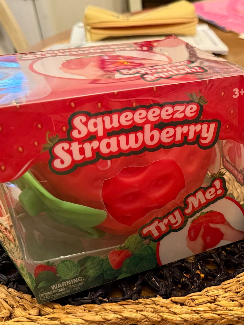 Squeezee Strawberry Sensory Toy - Red